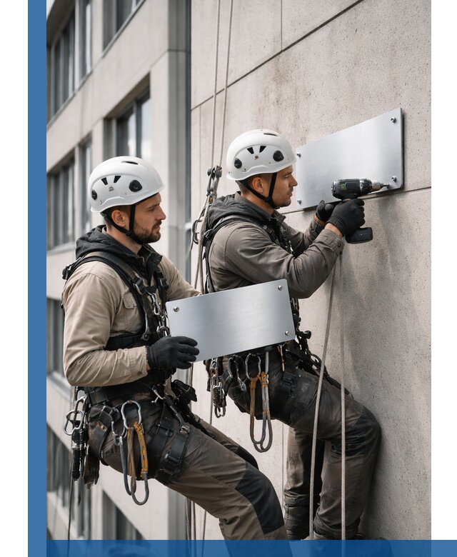 Монтаж табличек и указателей в Устях-Илимске для зданий и сооружений