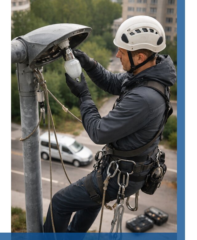 Замена ламп на высоте в Устях-Илимске от 2600 р. | ВЫСОТНИК-Сть