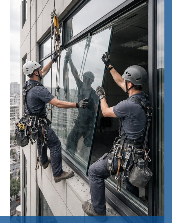 Замена стеклопакетов на высоте в Устях-Илимске от 5720 р. | ВЫСОТНИК-Сть