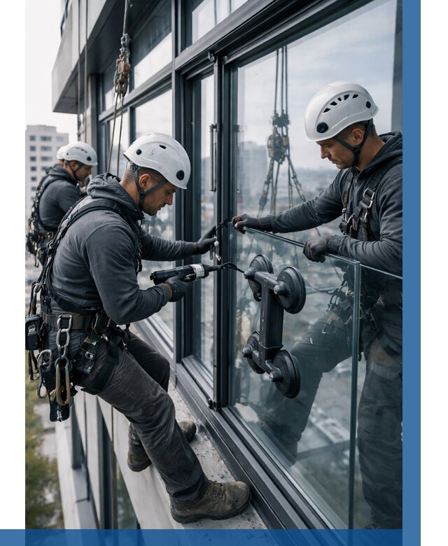 Витражное остекление зданий в Устях-Илимске от 3640 р. | ВЫСОТНИК-Сть