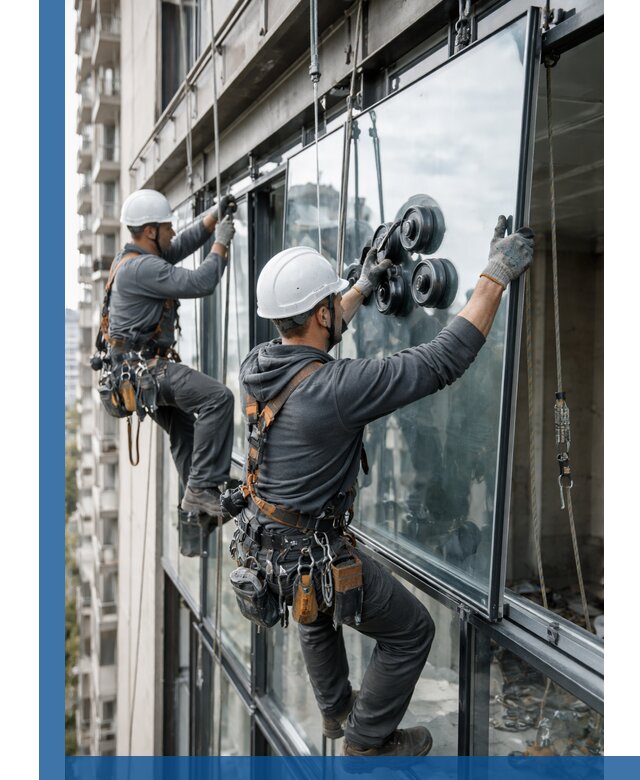 Витражное остекление фасадов и лоджий в Устях-Илимске под ключ