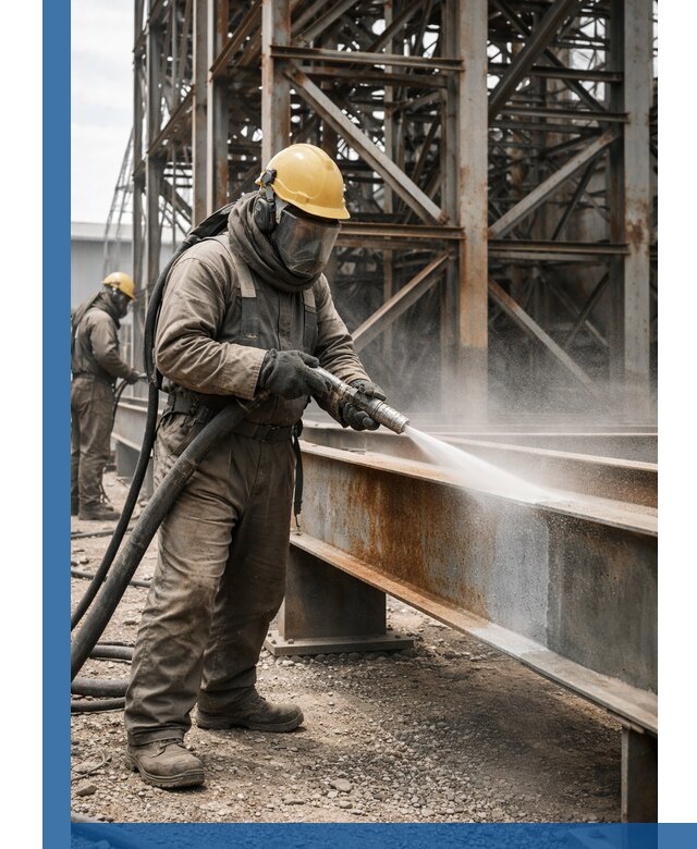 Пескоструйная очистка металлоконструкций в Устях-Илимске промышленная