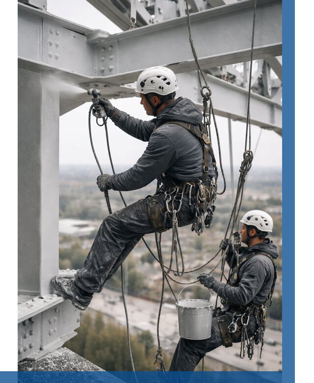 Покраска металлоконструкций на высоте в Устях-Илимске 364 р |ВЫСОТНИК-Сть