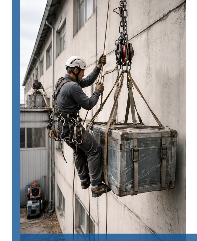 Подъем грузов на высоту в Устях-Илимске для промышленных объектов