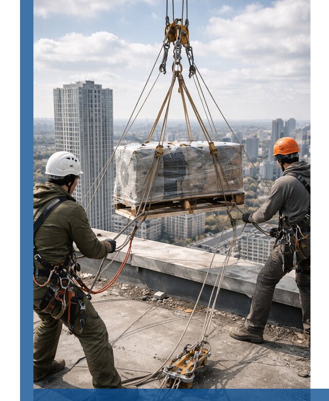 Подъем и монтаж крупногабаритных грузов на крышу в Устях-Илимске