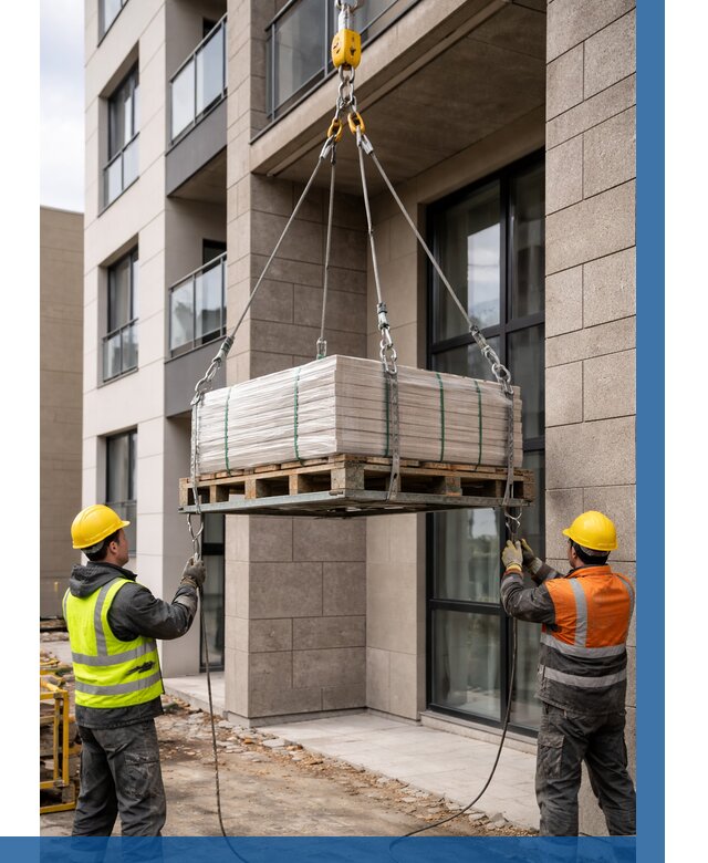 Подъем керамогранита на этаж в Устях-Илимске от 3640 р. | ВЫСОТНИК-Сть