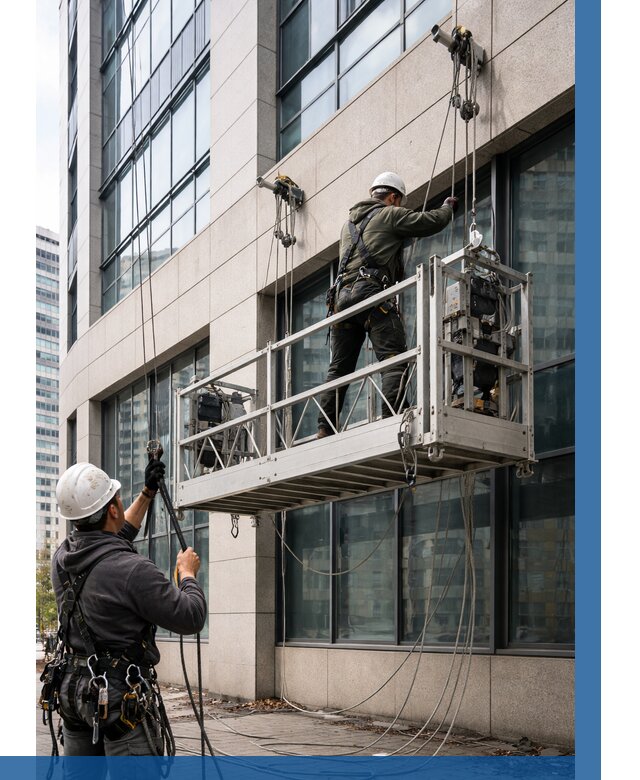 Монтаж и подъем фасадной люльки в Устях-Илимске от 12480 р. | ВЫСОТНИК-Сть