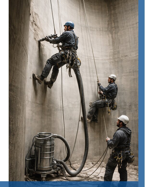 Зачистка силосов в Устях-Илимске от 4680 р. Договор и смета ВЫСОТНИК-Сть