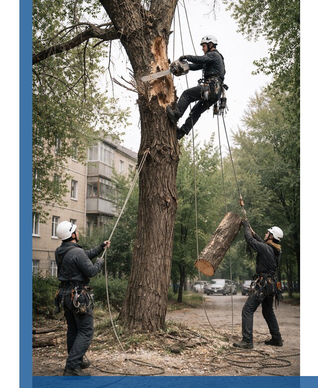 Срочное удаление аварийных деревьев в Устях-Илимске с гарантией безопасности