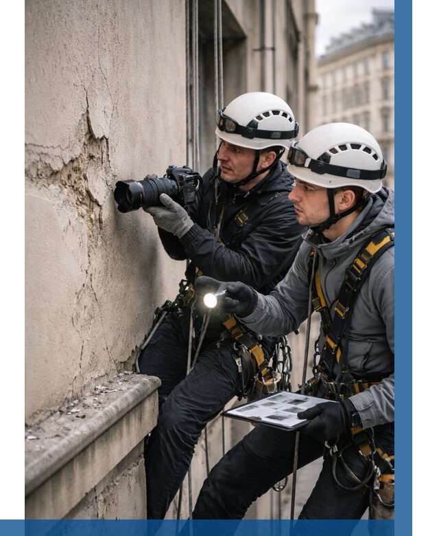 Фотофиксация дефектов фасада в Устях-Илимске от 4680 р. | ВЫСОТНИК-Сть