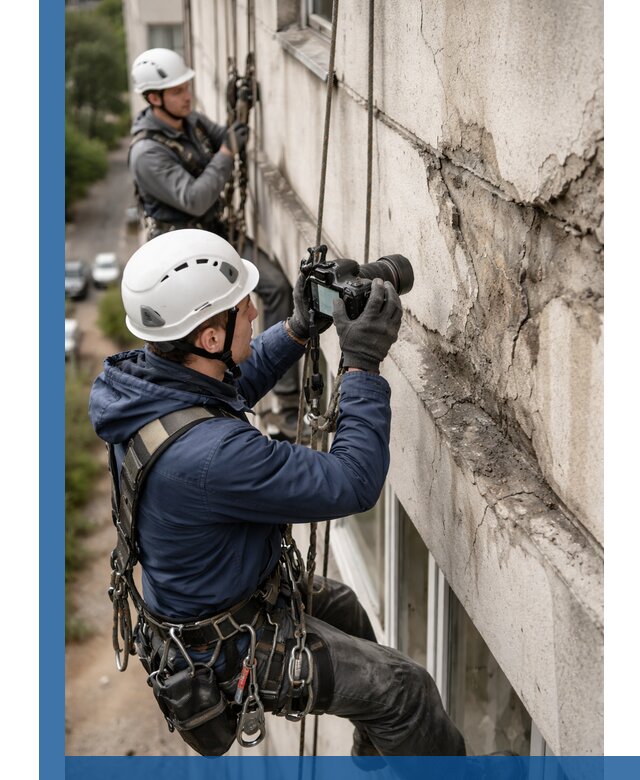 Фотофиксация дефектов фасада с высотной съемкой в Устях-Илимске