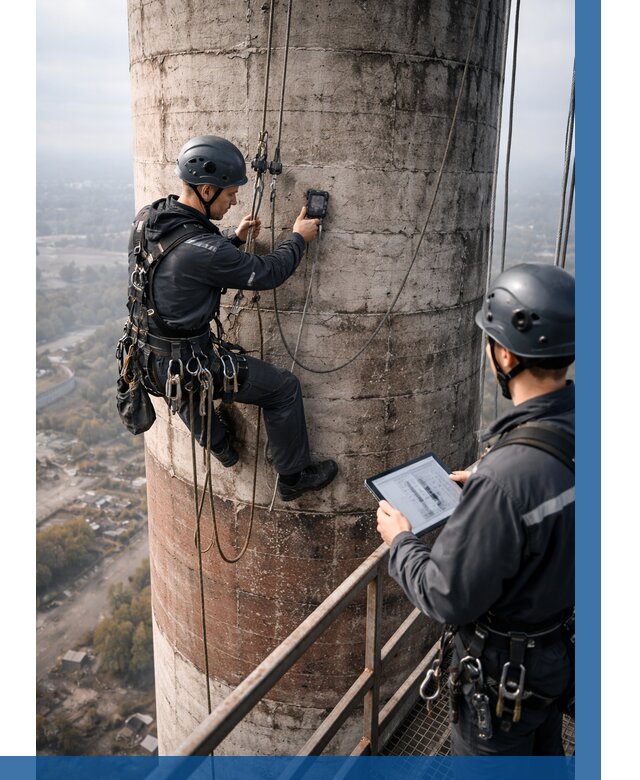 Обследование дымовой трубы в Устях-Илимске от 8320 р. | ВЫСОТНИК-Сть