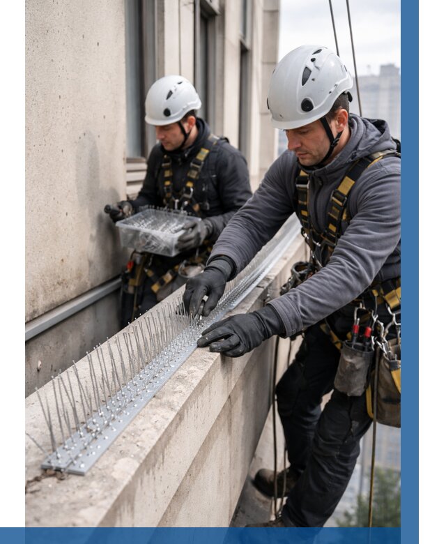 Установка шипов от птиц в Устях-Илимске от 884 р. | ВЫСОТНИК-Сть